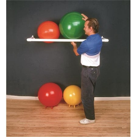 Fabrication Enterprises Fabrication Enterprises 30-1831 64 x 18 x 2 in. Inflatable Exercise Ball Accessory with PVC Wall Rack & 1 Shelf 30-1831